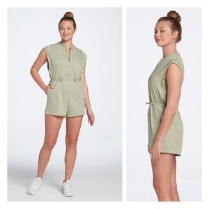 CALIA by Carrie Underwood Soft Utility Romper in Smudge Sage Small